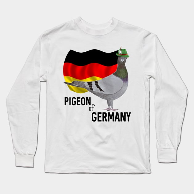 Pigeon of Germany Long Sleeve T-Shirt by KC Morcom aka KCM Gems n Bling aka KCM Inspirations